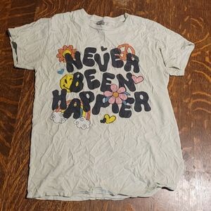 Gildan Kids Tee - Cream with Colorful Graphic